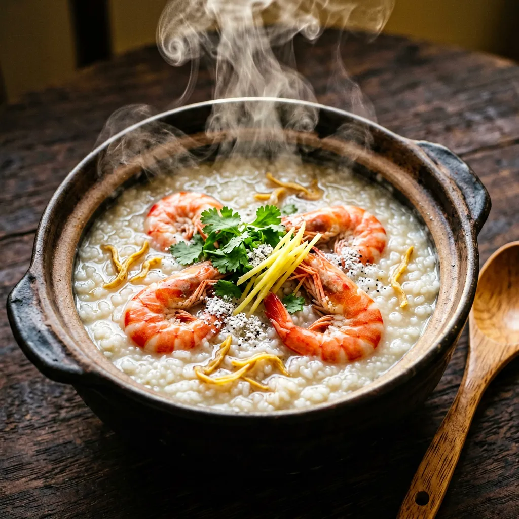 Congee de Chaozhou en pot de terre