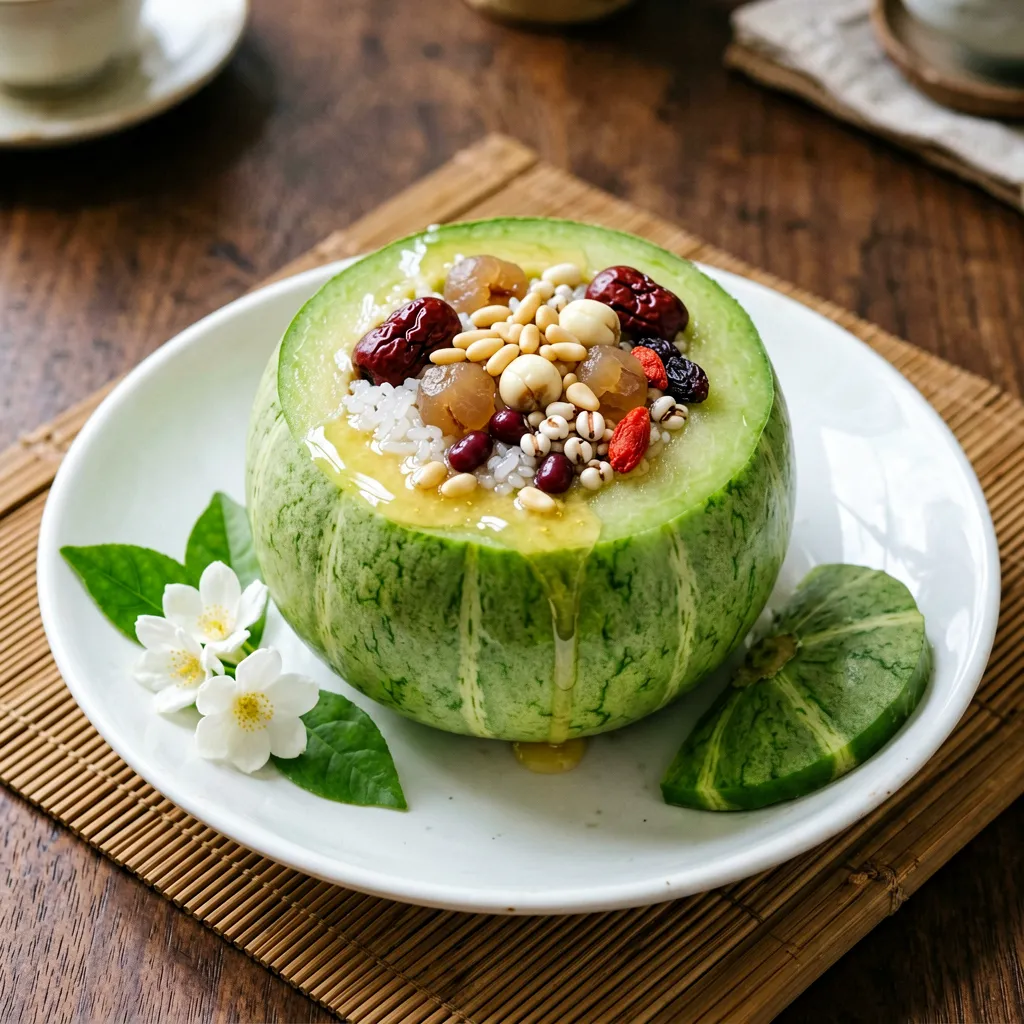 Melon farci aux huit trésors
