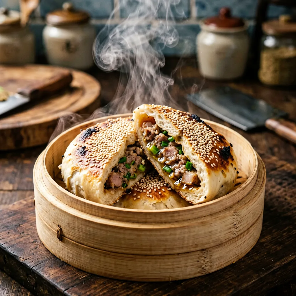 گوانگآن گووکوئی (ہوبئی کا کرنچی سٹفڈ فلیٹ بریڈ)