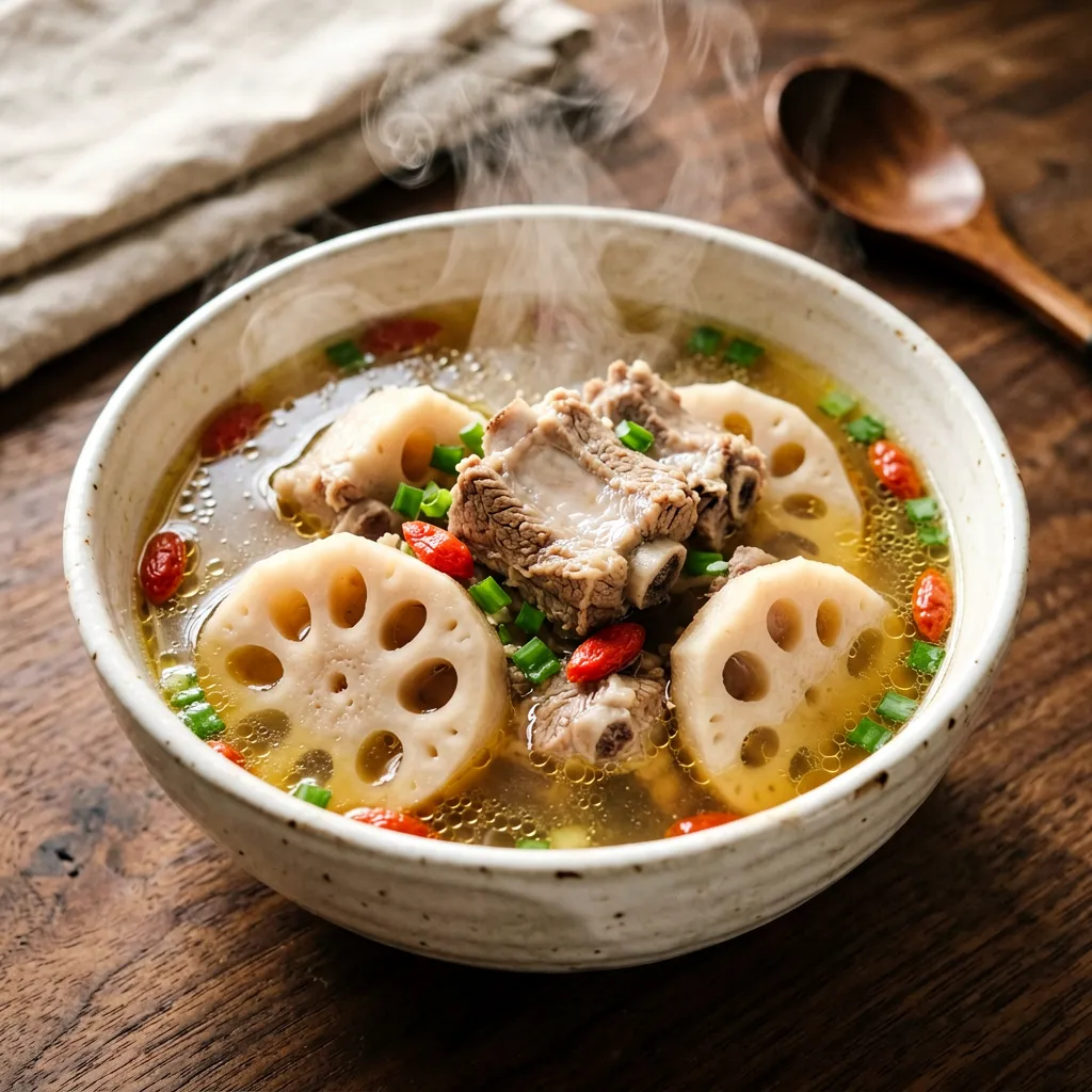 ซุปซี่โครงหมูกับรากบัว
