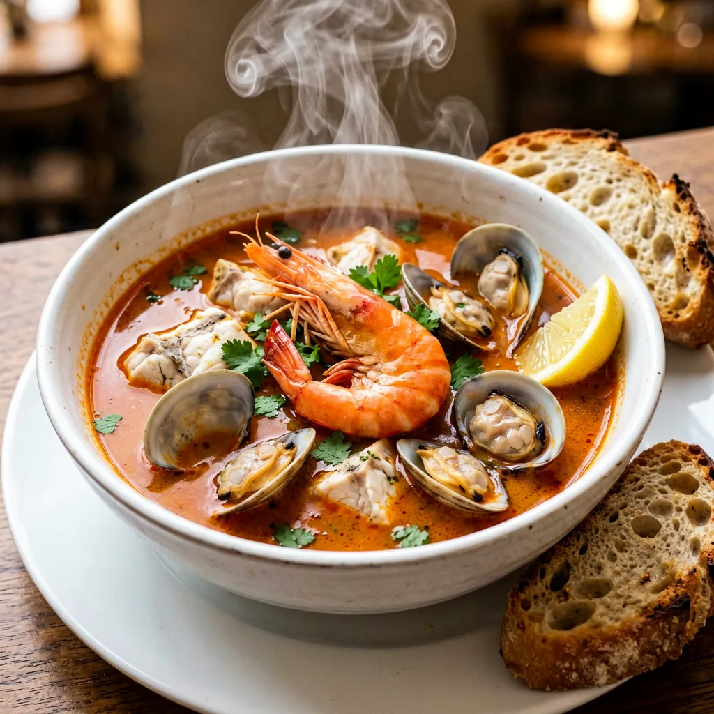 Soupe de fruits de mer portugaise