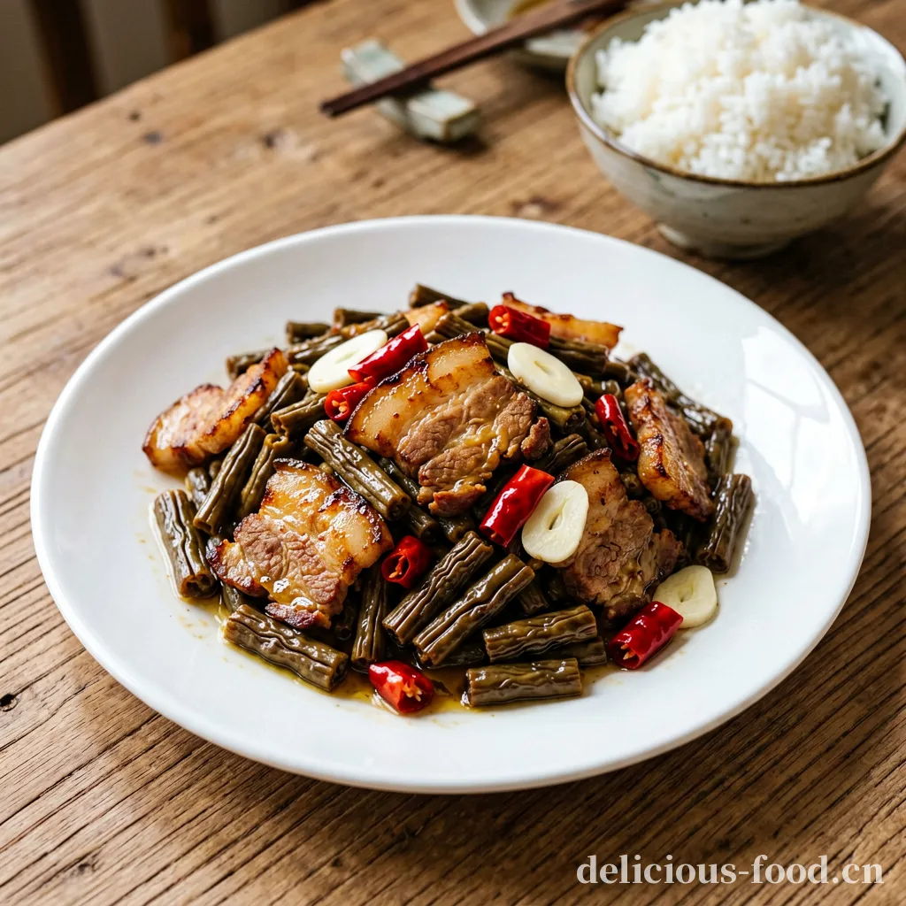 卜豆角炒肉
