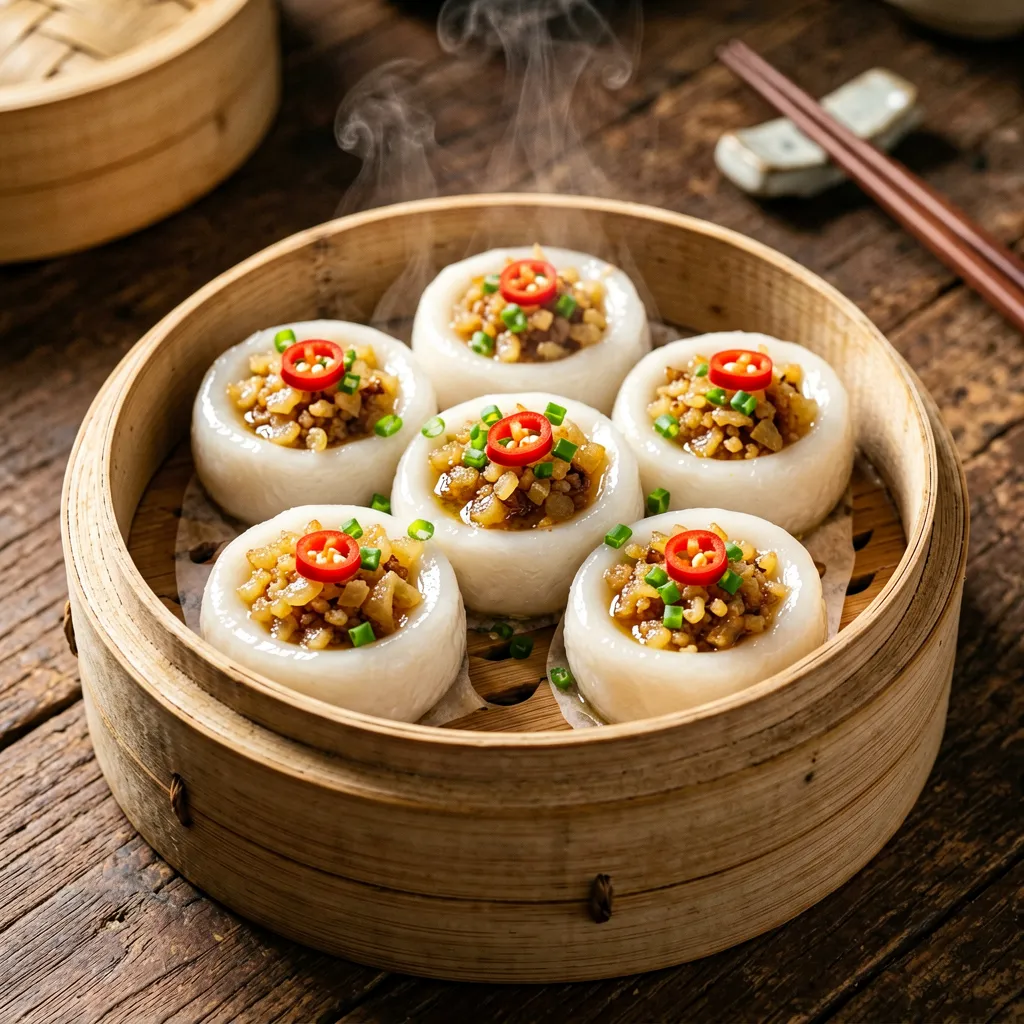 ज़ियान शुई गुओ (चाओशान स्टीम्ड राइस बाउल्स)